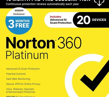 Norton 360 Platinum 20 Devices, 1 year, ESD - Umag