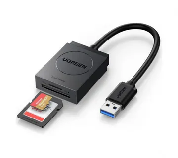 UGREEN čitač memorijskih kartica USB 3.0, TF/SD, 15cm, crni - Umag