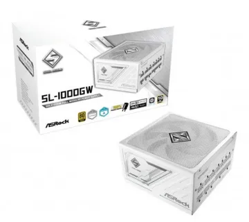ASRock PSU Steel Legend SL-1000GW, 1000W, 80 Gold, Fully Modular, White - Umag