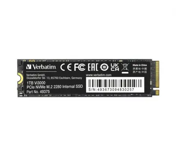 Verbatim Vi3000 1TB SSD M.2 NVMe PCIe Gen3x4 - Umag