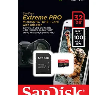 SanDisk Extreme PRO microSDHC 32 GB, memory card (UHS-I U3, V30) - Umag