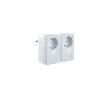 AV500 Powerline Adapter with AC Pass Through Starter Kit, 500Mbps Powerline Datarate, 1 Fast Ethern - Umag