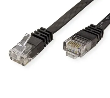 Roline VALUE UTP mrežni flat kabel Cat.6/Class E, 3.0m, crni - Umag