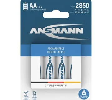 Ansmann Digital NiMH Rechargeable battery AA HR6 type 2850 (min. 2650 mAh) 4 pcs. blister packaging - Umag
