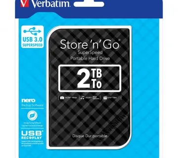 Externi hard disk Verbatim 53195 Store'n'Go 2.5" 2TB USB 3.0 Gen2 black - Umag