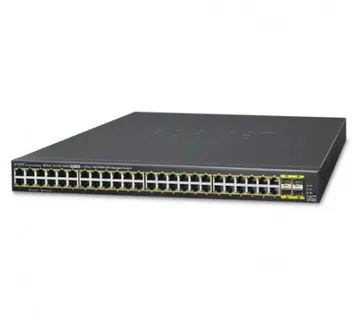 Planet 48x High Power PoE Gigabit Ports 4 SFP Managed Rackmount Switch - Umag