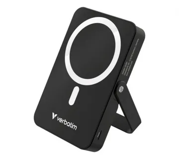 Verbatim Powerbank 10000mAH Charge ‘n’ Go sa stalkom 20W USB-C i 15W magnetsko bežično punjenje, crni - Umag