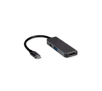 Roline VALUE adapter USB-C - HDMI, M/F, 1x USB 3.2 Gen 1 A, 1x Type C (Power Delivery) - Umag