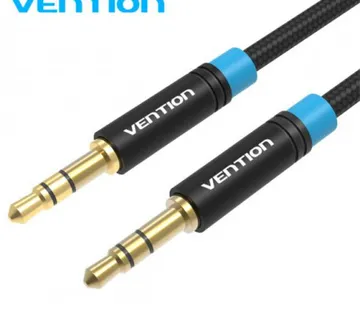 Vention Cotton Braided 3.5mm Male to Male Audio Cable 1.5M Black - Umag