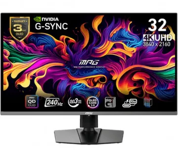 Monitor MSI MPG 321URX QD-OLED 31.5" / UHD / 240Hz / 0,03ms (GTG) / črn – adjustable stand - PD 90W - cover