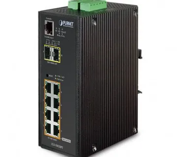 Planet Industrial 10-Port (8x 1GbE RJ45 15W Port POE (130w) 2x 100 1000 SFP Slots) L2 Managed Switch (-40 to 75 C) - Umag