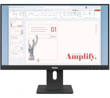 Monitor LENOVO ThinkVision E24-40 23,8" / WLED / IPS / 100Hz / 4ms / black - adjustable stand - cover