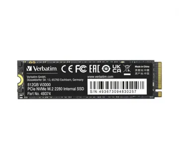 Verbatim Vi3000 512GB SSD M.2 NVMe PCIe Gen3x4 - Umag