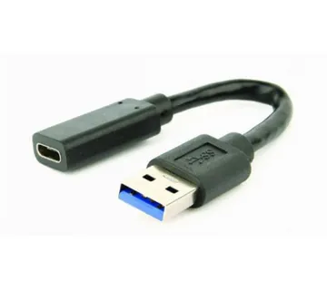 Gembird USB 3.1 AM to Type-C female adapter cable, 10 cm, black - Umag
