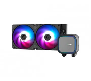 MSI CPU Cooler MAG CORELIQUID A13 240, 2x120mm Pre-installed ARGB Daisy Chain Fans, 500-2000RPM Fans - Umag