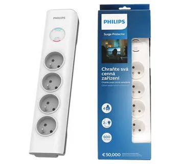 Philips prednaponska zaštita SPN7040WA, 4+2 USB - Umag