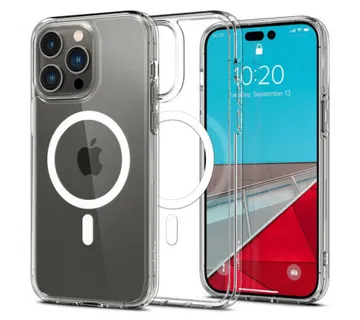 Spigen Ultra Hybrid MagSafe, zaštitna maska za telefon, bijela - iPhone 14 Pro Max - Umag