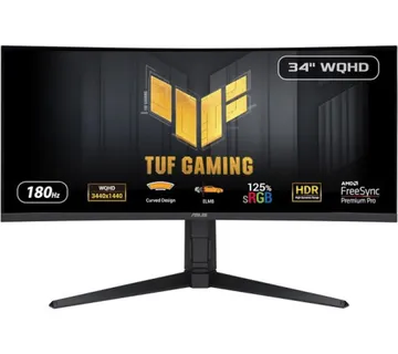 MON 34 AS VG34VQL3A TUF Gaming Curved 180Hz Curved VA DP HAS - Umag