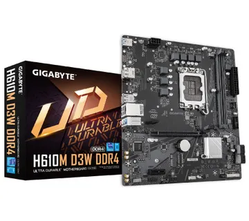 Gigabyte MB H610M D3W, S.1700, 2xDDR5/5600, PCIe 4.0, G-LAN, DP/HDMI, mATX - Umag