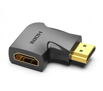 Vention HDMI 90 Degree Male to Female Vertical Flat Adapter Black - Umag