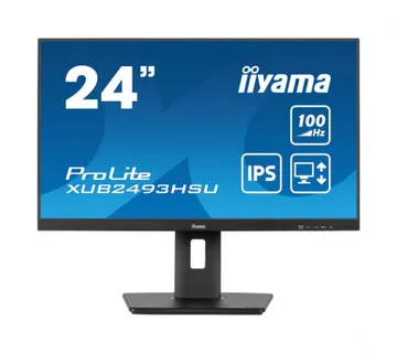 IIYAMA 24" XUB2493HSU-B7 FHD (1920x1080) IPS, Pivot, 100Hz, 1ms, 300 cd/m2, 1300:1, HDMI/DP, 2×USB-A, zvučnici, crni - Umag
