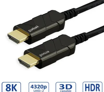 Roline HDMI 8K Ultra HD aktivni optički kabel (AOC), M/M, 30m - Umag