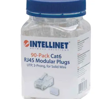 Intellinet konektor, UTP, CAT6, RJ45, 90 kom - Umag