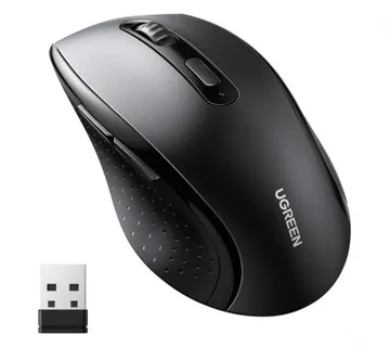 UGREEN bežični miš, 1600 DPI, USB, crni - Umag