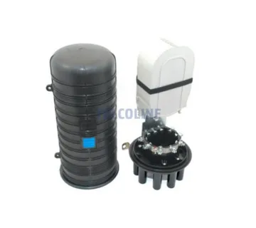 NFO Splice Closure 288F, 7 round entries, 1 oval, 6 trays, Height 500 mm, Pole and Wall mount - Umag