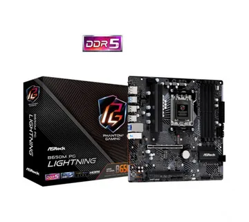 ASROCK B650M PG Lightning, S. AM5, 4xDDR5/7200(OC), PCIe 4.0, 2.5 G-LAN, HDMI/DP, USB-C, mATX - Umag