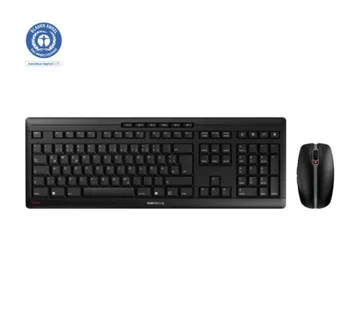 Cherry Stream Desktop Recharge tiha bežična tipkovnica + miš, crna - Umag