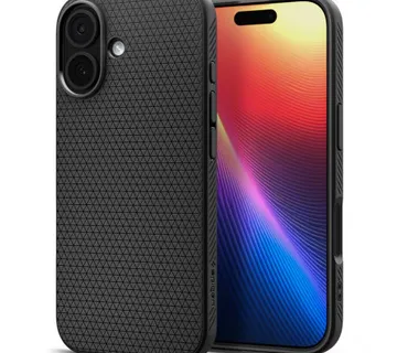 Spigen Liquid Air, matte black - iPhone 17 - cover