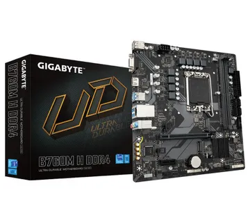 Gigabyte MB B760M H DDR4, S.1700, 2xDDR4/3200, PCIe 4.0, G-LAN, VGA/HDMI, mATX - Umag