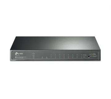 TP-Link 10-port Gigabit PoE+ Smart preklopnik (Switch), 8×10/100/1000M RJ45 ports + 2×SFP ports, metalno kućište (61W) - cover
