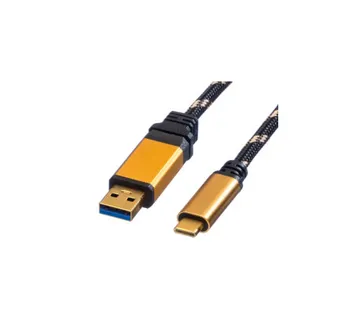 Roline GOLD USB3.1 Gen2 kabel TIP A-C M/M, 1.0m, crno/zlatni - Umag