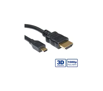 Roline VALUE HDMI High speed kabel sa mrežom, TIP A (M) - TIP D (M) (micro), 2.0m - Umag