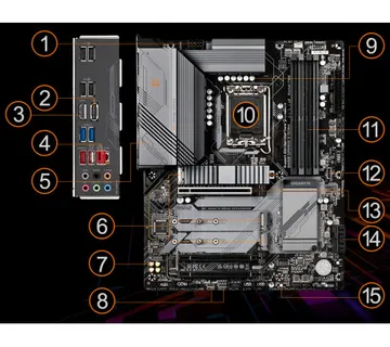 GIGABYTE Main Board Desktop B760 GAMING X DDR4 - Umag