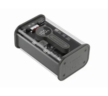 Gembird Transparent QC3.0 quick charging power bank, 18000 mAh, black - Umag