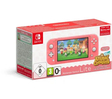 Nintendo Console Switch Lite Coral + Animal Crossing + Nintendo Online 3 Mo - Umag