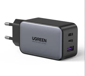 UGREEN GaN II Tech zidni punjač 65W, 1×USB-A/2×USB-C, PD3.0/QC4.0+, crni - Umag