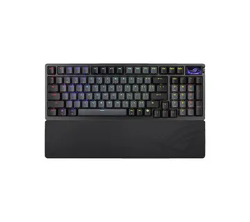 Tipkovnica ASUS ROG Azoth 96 HE Wireless, ROG HFX V2 Analog, PBT, OLED, RGB, USB, US - Umag