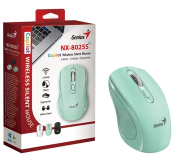 Genius NX-8025S, bežični miš, silent, aqua - Umag