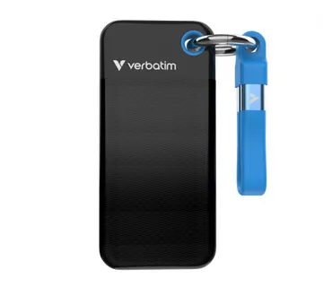 Verbatim Pocket 1TB SSD vanjski disk, USB 3.2 Gen2, Black/Blue - Umag