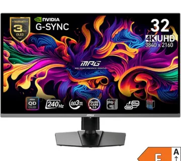 MSI MPG 321URX QD-OLED Monitor 31.5" / UHD / 240Hz / 0.03ms (GTG) / Black – Height Adjustable - PD 90W - Umag