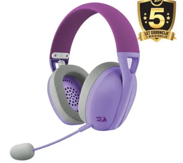 Headset - Redragon Ire H848 Wireless Purple - Umag