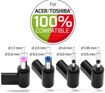 Port punjač 65W GaN2 USB-C ACER/TOSHIBA 4 nastavka - Umag