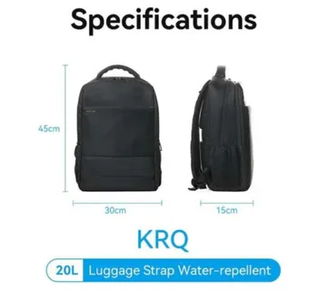 Vention Water-Repellent Laptop Backpack Black, 20L - Umag