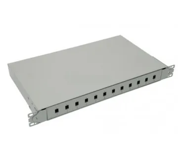 NFO Patch Panel 1U 19" - 12x SC Simplex LC Duplex, Slide-out on rails, 1 tray - Umag