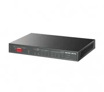 Mercusys 10-Port 10/100Mbps Desktop preklopnik (Switch) 10×10/100/1000Mbps, 8-Port PoE+, Plug &amp; Play, Auto-Negotiation, Auto - Umag