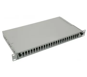 NFO Patch Panel 1U 19" - 24x SC Duplex, Pull-out, 2 trays - Umag
